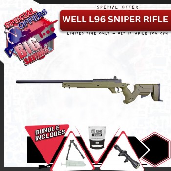 WELL L96 SNIPER BOLT ACTION RIFLE BUNDLE DEAL
